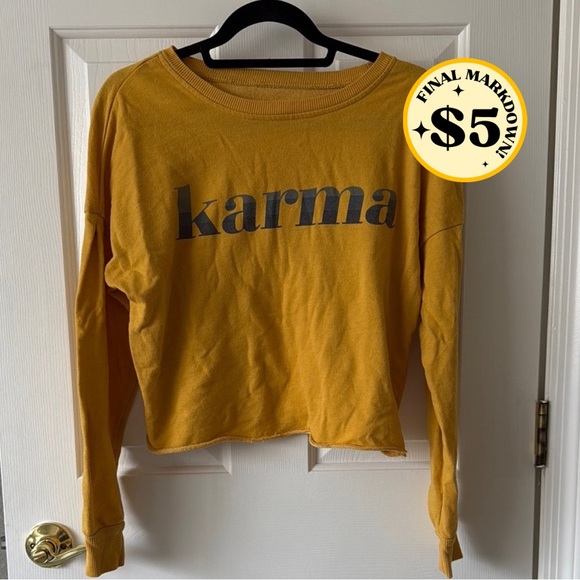 Tops - Mustard Yellow 'Karma' Sweatshirt (S)